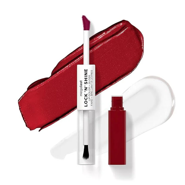 wet n wild Megalast Lock 'N' Shine Lip Color + Gloss Lipstick Red-Y For Me - Product Image
