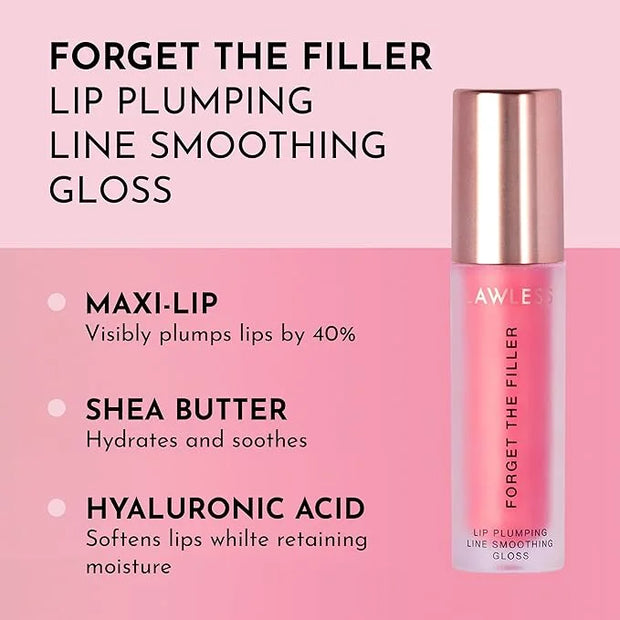 Forget the Filler Lip Plumping Line Smoothing Gloss - Sex Pot - Premium Volumizing Lip Gloss with Natural Ingredients Desi...