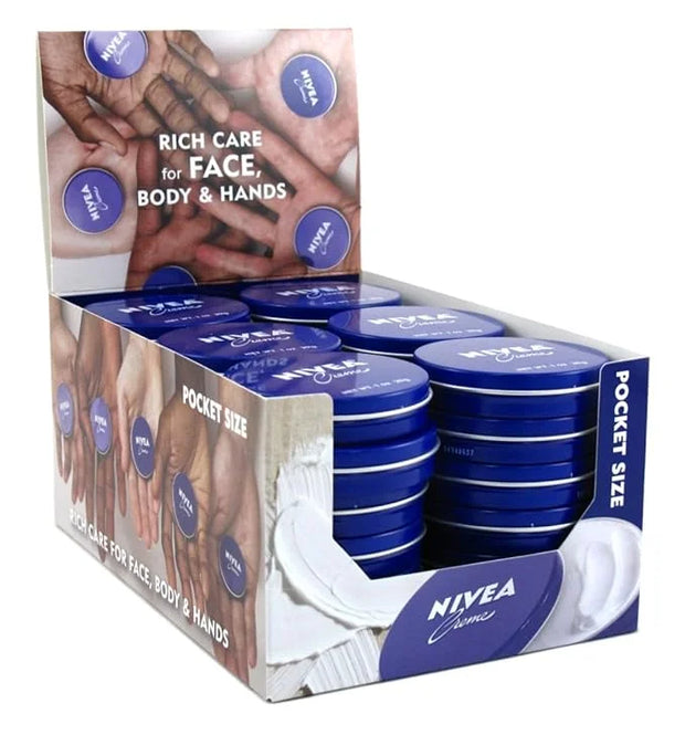 NIVEA Scented Creme - 1oz Travel Size Tins (Pack of 36) - Hydrating Whole Body Moisturizer for Dry Skin - Product Image