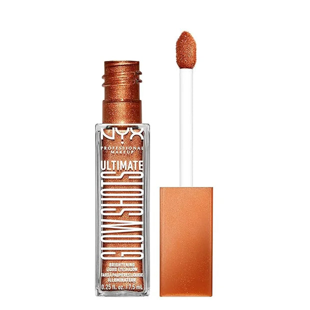 NYX PROFESSIONAL MAKEUP Ultimate Glow Shots, Liquid Eyeshadow, Long-Lasting Shimmer Eye Shadow with Vitamin C - Wow Cacao ...