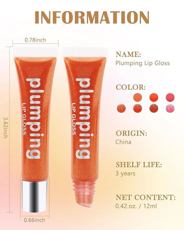 Hydrating Lip Glow Oil-3Pcs Tinted Plumping Lip Oil Lip Plumper, Moisturizing Smooth Lipgloss for Lip Care, Glossy Finish ...