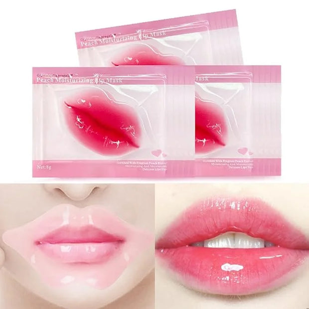 30PCS Lip Masks Sheet Moisturizing Crystal Collagen Pink Under Eye Mask Gel,Christmas Gift for Women Anti-Aging Eye Patche...