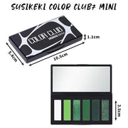 Green Eyeshadow Palette with Mirror Lime Forest Emerald Tones Matte Shimmer 6 Colors Mini Eye Shadow Pallet Travel Size Hi...