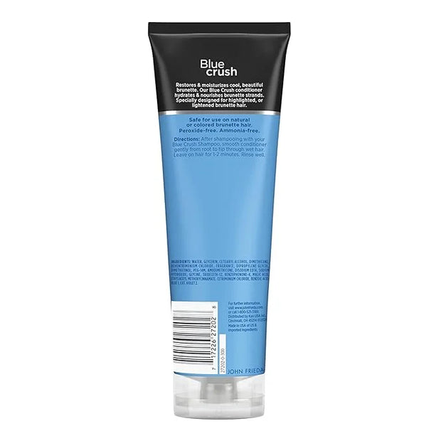 John Frieda Blue Crush Shampoo and Conditioner Set for Brunettes, Nourishes Color-Treated and Natural Hair, Blue Pigments ...