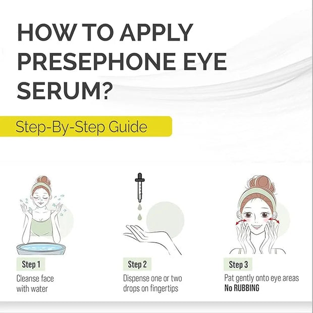 Persephone Eye Serum Oil (15 ML) | Sacha Inchi Oil, Bisabolol and Vitamin C & E | Eye Serum for Wrinkles, Finelines and Da...
