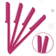 10 Pieces Women's Facial Razor Eyebrow Shaver Razor Brow Shaper Eyebrow Trimmer Dermaplaner Shaping Tool with Cover (Rose ...