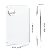 2PCS Acrylic Cosmetic Palette with 2PCS Spatula Tool,Makeup