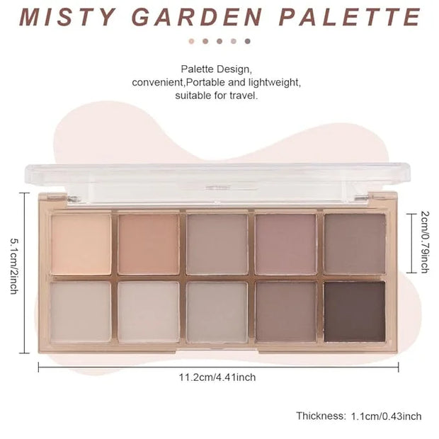 evpct 10 Colors Matte Nude Eye Shadow Palette Makeup for Older Women, Nude Brown Pink Cocoa Taupe Mauve Neutral Matte Crea...