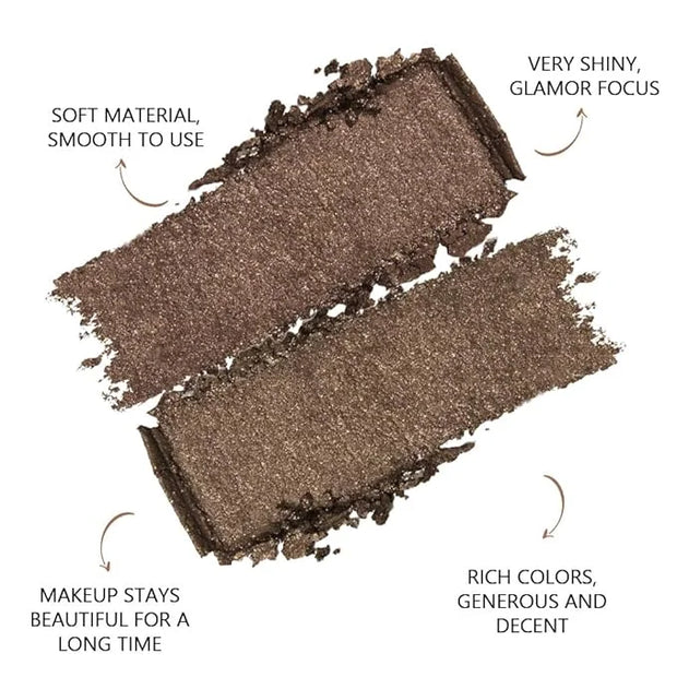 Double color eye shadow, Eyeshadows Creamy, high pigment eye makeup palette, matte shimmer metal eye shadow powder, Blenda...