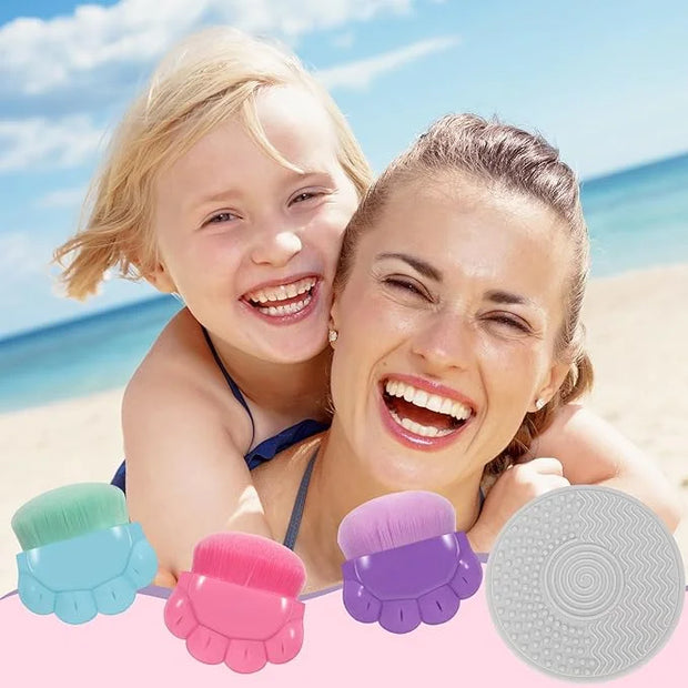 3 Pack Kids Sunscreen Applicator,Sunblock Buddy Brush with Protective Case,Sun Lotion Applicator Sun Cream Brush Set with ...