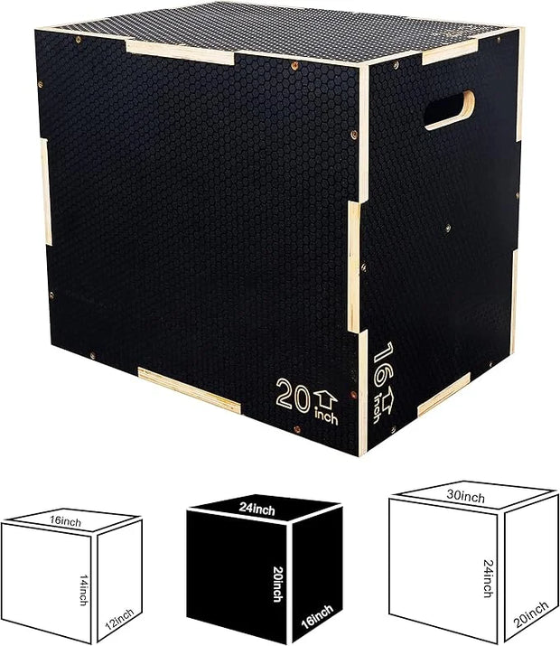 3 in 1 Non-Slip Wooden Plyo Box Plyometric - Product Image