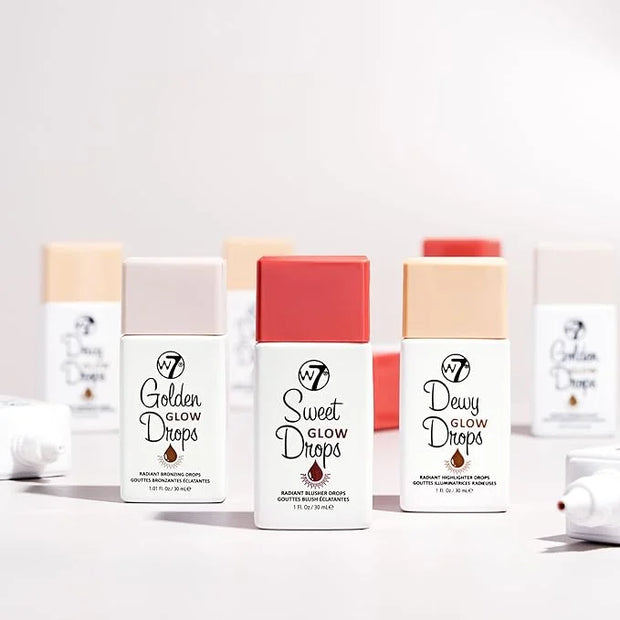 W7 Sweet Glow Drops - Liquid Blusher Drops For Brightened Skin & A Radiant Finish - Product Image