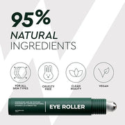 Wolf Project Eye Care Set - Energizing Eye Roller + Under Eye Mask for Dark Circles and Puffiness, With Caffeine, Vitamin ...
