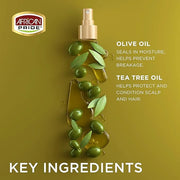 African Pride Olive Miracle Shampoo & Conditioner 2 in1 Formula (3 Pack) enriched with tea tree and olive oil to moisturiz...