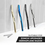 ZOMCHI Dermaplaning Razor Refills, Set of 10 Replacement Blades, Wide Distance, Metal, Plastic Free, Eyebrow Razor Blades ...