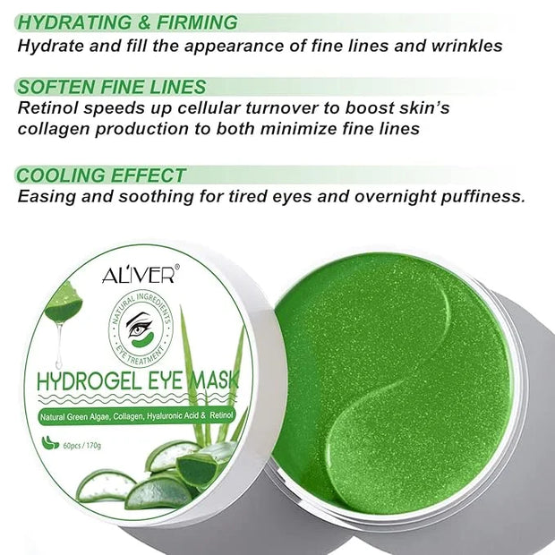 Aloe Veoe Eye Patches,Hydrogel Under Eye Masks for Dark Circles,Anti Wrinkle Treatment,Under Eye Gel Pads,Eye Mask for Puf...