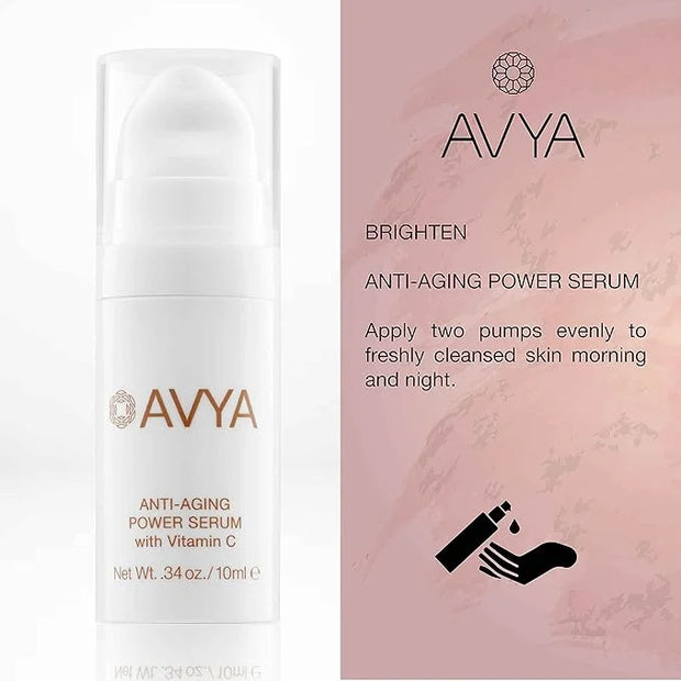 Avya Skincare Ayurvedic Weekend Travel Set | 4 Piece Skincare Travel Set | Gentle Cleanser, Eye Cream, Anti-Aging Serum, N...
