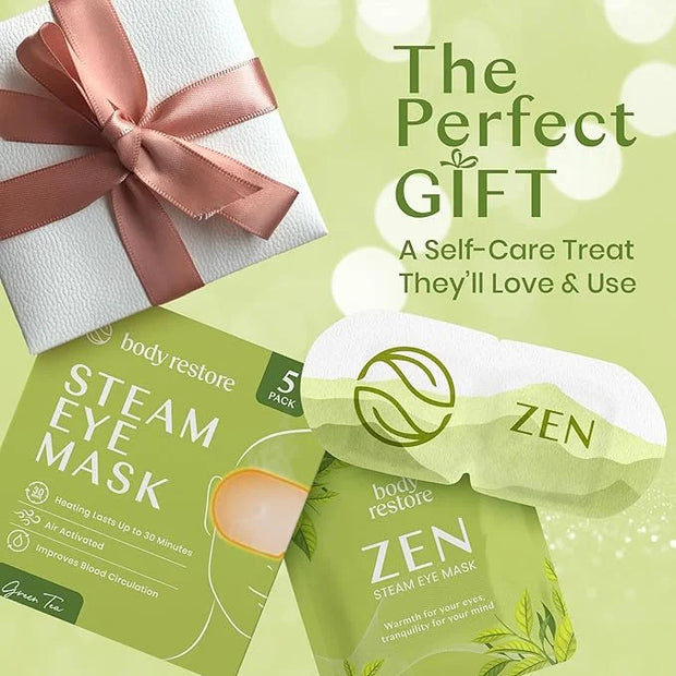 Body Restore Self Heated Steam Eye Mask 5 Pack - Easter Basket Stuffers, Relaxation Gifts for Her and Him, Best Friend, St...
