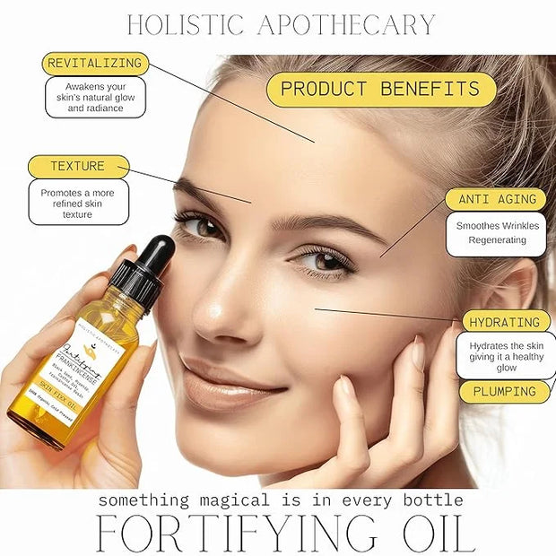 Fortifying Frankincense Resin Infused 100% Organic Black Seed, Rosehip & Castor Oils for Face Miracle Anti-Aging Facial Mo...