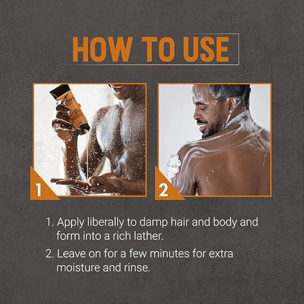 Woody's Hair and Body Wash for Men – 2-in-1 Cleanser & Body Wash, Deep Cleansing, Hydrating, Refreshing Scent, Sulfate-Fre...