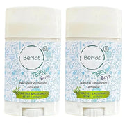 2-Pack All Natural Deodorant For Teen Boys 100% Natural Aluminum-Free Carcinogen Free Kids Deodorant For Boys Clinically P...