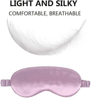 Silk Satin Sleeping Eye Mask, Light Purple Sleep Eye Mask Night Blindfold for Women and Men, Soft Breathable Blackout Eyes...