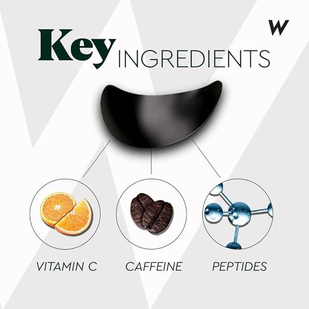 Wolf Project Under Eye Patches (5 pairs) For Dark Circles, Puffy Eyes, and Wrinkles - With Caffeine, Vitamin C and Peptide...