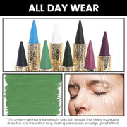 Kaely 4Pcs Dark Blue Green Purple Red Gel Eyeliner Pencil,Cream Waterproof Smudge Proof Eye Liner,Halloween Makeup,Eye Bla...