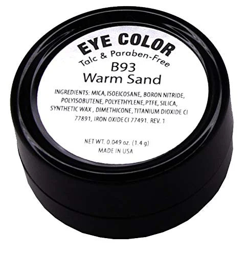 Shiny Warm Sand Beige Taupe Nude Natural Tone Satin Finish Pressed Powder Single Vegan Eyeshadow; Talc, Paraben & Cruelty ...