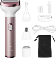 Womens Electric Razor, 4 in 1 Face Shaver for Women, Facial Hair Remover for Women, Electric Women Bikini Trimmers for Leg...