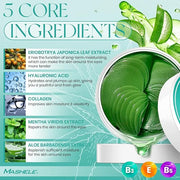 Korean 60pcs Aloe Vera Collagen Under Eye Gel Patches Mask, Treatment for Puffy Eyes, Dark Circles, Anti Wrinkle Pads, Moi...