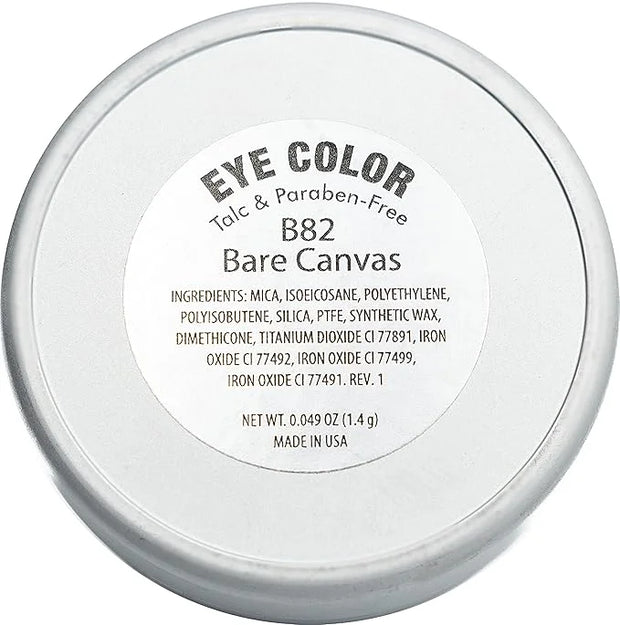Bare Canvas Beige Neutral Naked Bare Matte Pressed Powder Single Vegan Eyeshadow; Talc, Paraben & Cruelty Free - Product I...