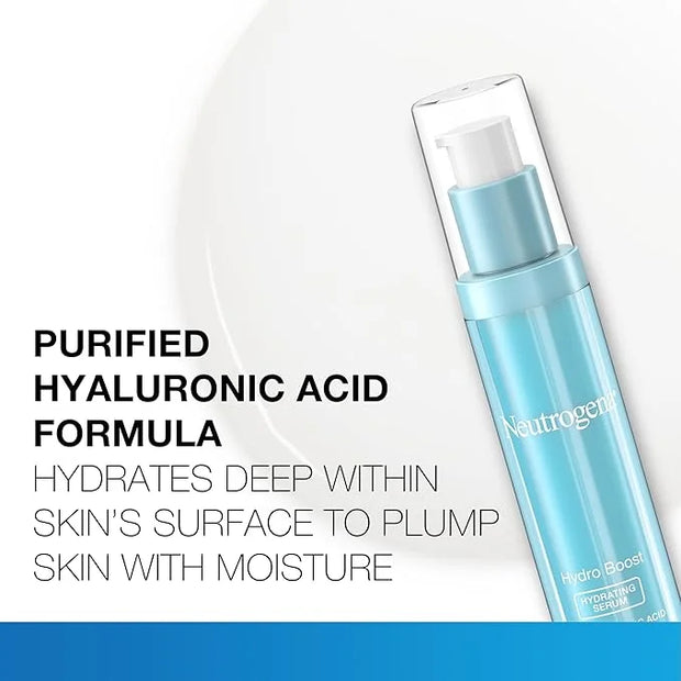 Neutrogena Hydro Boost Hydrating Hyaluronic Acid Serum, Hydrating Face Moisturizer For Dry Skin, Oil-Free Non-Comedogenic ...