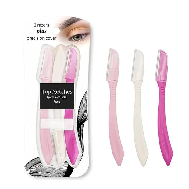 Eyebrow And Facial Razor With Precision Cover-3 Count Dermaplaning Razor For Women - Product Image