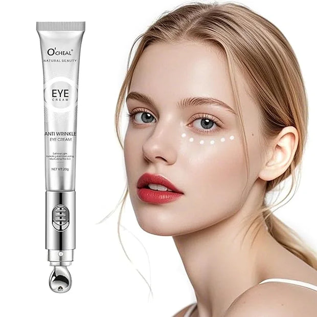 O'CHEAL Eye Cream with Vibrating Electric Massage Head- Hydrating, Brightens, Tightens, Reduces Dark Circles & Wrinkles, B...