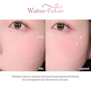 2aN Dual Color Face Blusher, Buildable & Blendable Cheek Color, Natural & Vibrant Finish, Long-Lasting Powder Blush, Blend...