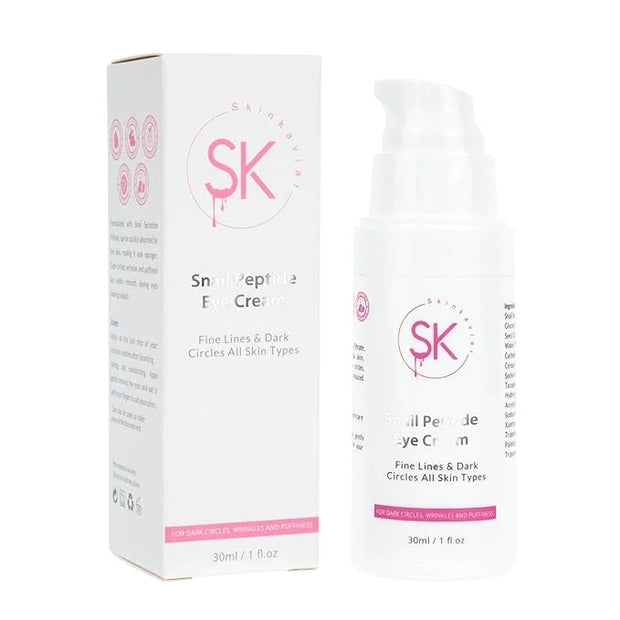 Snail Peptide Eye Cream with 73.7% Snail Mucin and Niacinamide- Brightening Korean Night Cream for Fine Lines and Dark Cir...