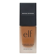 e.l.f. Flawless Satin Foundation, Lightweight & Medium Coverage, Semi-Matte Finish, Vegan & Cruelty-Free, Honey, 0.68 Fl O...