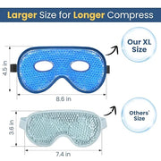BeeVines Gel Eye Mask, 2 Pack XL Jumbo Size Cooling Ice Masks for Puffy Eyes for Men & Women, Cold & Warm Compress for Pos...