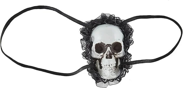 Halloween Punk Skull Eye Mask Dark Gothic Retro Skull Eye Patch Mask Lace Skeleton Single Eye Patch Prom Mask - Product Image