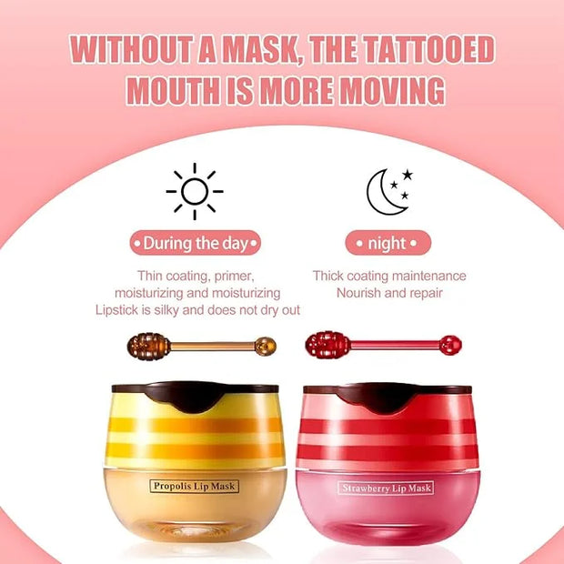 2 Pcs Lip Balm Honey Pot,