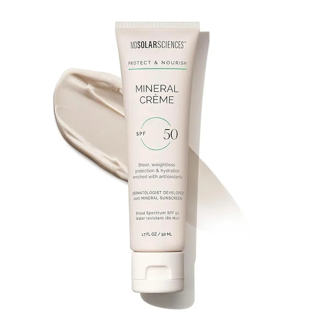 MDSolarSciences Face and Body Sunscreen, SPF 50, Mineral Sunscreen for Kids and Adults, Water-Resistant Up to 80 Minutes, ...