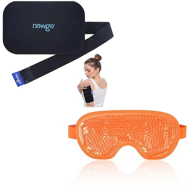 NEWGO Bundle of Gel Cold Eye Mask + Multipurpose Gel Cold Pack - Product Image