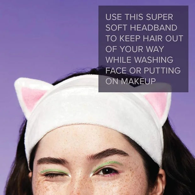 I DEW CARE Hydrogel Eye Patch - Starlit Kitten, 5 EA + Face Wash Headband - White Cat, 1 Count Bundle - Product Image
