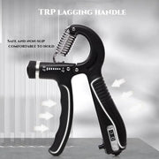1Pcs Grip Strength Trainer Wrist Strengthener with Counter 11-132 Lbs/5-60kg(Black) Lbs/5-60kg(Black) - Product Image