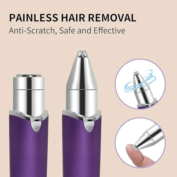 Eyebrow Facial Trimmer, Facial Hair Removal for Women, Smooth & Painless Face Razors Eyebrow Shaver for Women - 2 in 1 Fac...