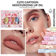 6 Pcs Roll-on Lip Gloss Set, Clear Lip Gloss Crystal Jelly Liquid Lipstick, Plumping Lip Oil Moisturizing Hydrating Non-St...