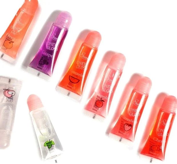 HONEY VITAMIN E FRUIT FLAVOR LIP GLOSS SIX PIECES (Assorted Flavors) - Product Image
