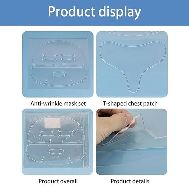 VolksRose Face & Chest Wrinkle Patches, Reusable Silicone Patches for Brow Lift, Wrinkle Smoothers, Cleavage - Overnight A...
