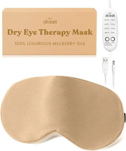 Heated Eye Mask for Dry Eye Relief - Stye Treatment, Warm Compress for Eyes, Sinus Mask, Electric Warming Patch - Champagn...